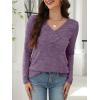 imageANRABESS Womens Long Sleeve Tunic Tops for Leggings Casual V Neck Button Shirts 2025 Fall Light Pullover Sweaters BlousePurple