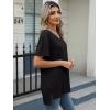 imageANRABESS Womens Oversized T Shirts Short Sleeve V Neck Shirts Summer Casual Loose Slit Tunic Top Fashion 2025 Outfits ClothesBlack