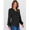 imageANRABESS Womens Puff Long Sleeve Shirts V Neck Loose TShirts Dressy Casual Work Blouses 2025 Fall Tops Trendy ClothesBlack