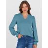 imageANRABESS Womens Puff Long Sleeve Shirts V Neck Loose TShirts Dressy Casual Work Blouses 2025 Fall Tops Trendy ClothesBlue Green