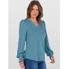 imageANRABESS Womens Puff Long Sleeve Shirts V Neck Loose TShirts Dressy Casual Work Blouses 2025 Fall Tops Trendy ClothesBlue Green