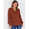 imageANRABESS Womens Puff Long Sleeve Shirts V Neck Loose TShirts Dressy Casual Work Blouses 2025 Fall Tops Trendy ClothesBrown