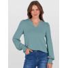 imageANRABESS Womens Puff Long Sleeve Shirts V Neck Loose TShirts Dressy Casual Work Blouses 2025 Fall Tops Trendy ClothesCadet Blue