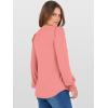 imageANRABESS Womens Puff Long Sleeve Shirts V Neck Loose TShirts Dressy Casual Work Blouses 2025 Fall Tops Trendy ClothesCoral Orange