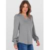 imageANRABESS Womens Puff Long Sleeve Shirts V Neck Loose TShirts Dressy Casual Work Blouses 2025 Fall Tops Trendy ClothesGrey