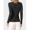 imageANRABESS Womens Ribbed Fitted Sweater Long Sleeve Shirts Scoop Neck Lightweight Casual Knit Slim Tops 2025 Fall OutfitsBlack