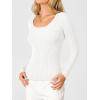 imageANRABESS Womens Ribbed Fitted Sweater Long Sleeve Shirts Scoop Neck Lightweight Casual Knit Slim Tops 2025 Fall OutfitsWhite