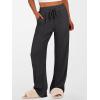imageANRABESS Womens Ribbed Knit Lounge Pajama Pants Soft Fuzzy Comfy Straight Leg Drawstring Fall Loose Pj Bottoms with PocketsBlack
