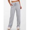 imageANRABESS Womens Ribbed Knit Lounge Pajama Pants Soft Fuzzy Comfy Straight Leg Drawstring Fall Loose Pj Bottoms with PocketsGrey