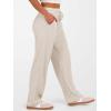 imageANRABESS Womens Ribbed Knit Lounge Pajama Pants Soft Fuzzy Comfy Straight Leg Drawstring Fall Loose Pj Bottoms with PocketsLight Khaki