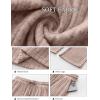 imageANRABESS Womens Ribbed Knit Lounge Pajama Pants Soft Fuzzy Comfy Straight Leg Drawstring Fall Loose Pj Bottoms with PocketsTan