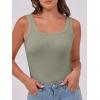imageANRABESS Womens Sleeveless Scoop Neck Tank Top Ribbed Fitted Summer Basic Slim Cute Tops 2025Sage Green