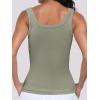 imageANRABESS Womens Sleeveless Scoop Neck Tank Top Ribbed Fitted Summer Basic Slim Cute Tops 2025Sage Green