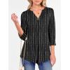 imageANRABESS Womens Tops 34 Length Sleeve Shirts Business Casual Dressy Blouses 2025 Fall Work Tunic Tee TShirts Office OutfitsBlack White Strip