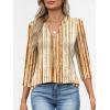 imageANRABESS Womens Tops 34 Length Sleeve Shirts Business Casual Dressy Blouses 2025 Fall Work Tunic Tee TShirts Office OutfitsBrown Green Strips