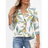 imageANRABESS Womens Tops 34 Length Sleeve Shirts Business Casual Dressy Blouses 2025 Fall Work Tunic Tee TShirts Office OutfitsMulti Leaf