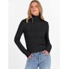 imageANRABESS Womens Turtleneck Cable Knit Sweaters Long Sleeve Fitted Business Casual Pullover Top 2025 Fall OutfitsBlack