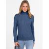 imageANRABESS Womens Turtleneck Cable Knit Sweaters Long Sleeve Fitted Business Casual Pullover Top 2025 Fall OutfitsBlue