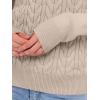 imageANRABESS Womens Turtleneck Cable Knit Sweaters Long Sleeve Fitted Business Casual Pullover Top 2025 Fall OutfitsLight Tan