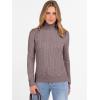 imageANRABESS Womens Turtleneck Cable Knit Sweaters Long Sleeve Fitted Business Casual Pullover Top 2025 Fall OutfitsNutmeg