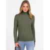 imageANRABESS Womens Turtleneck Cable Knit Sweaters Long Sleeve Fitted Business Casual Pullover Top 2025 Fall OutfitsOlive Green