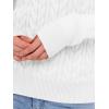 imageANRABESS Womens Turtleneck Cable Knit Sweaters Long Sleeve Fitted Business Casual Pullover Top 2025 Fall OutfitsWhite