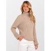 imageANRABESS Womens Turtleneck Sweater 2025 Long Sleeve Ribbed Chunky Knit Fall Pullover Sweater TopBright Tan
