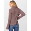 imageANRABESS Womens Turtleneck Sweater 2025 Long Sleeve Ribbed Chunky Knit Fall Pullover Sweater TopNutmeg