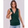 imageANRABESS Womens V Neck Tank Tops Wrap Banded Hem Shirts Sleeveless Ruched Going Out Blouse 2025 Summer Fashion ClothingDeep Green