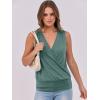 imageANRABESS Womens V Neck Tank Tops Wrap Banded Hem Shirts Sleeveless Ruched Going Out Blouse 2025 Summer Fashion ClothingGray Green