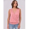 imageANRABESS Womens V Neck Tank Tops Wrap Banded Hem Shirts Sleeveless Ruched Going Out Blouse 2025 Summer Fashion ClothingGray Pink