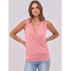 imageANRABESS Womens V Neck Tank Tops Wrap Banded Hem Shirts Sleeveless Ruched Going Out Blouse 2025 Summer Fashion ClothingGray Pink