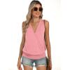 imageANRABESS Womens V Neck Tank Tops Wrap Banded Hem Shirts Sleeveless Ruched Going Out Blouse 2025 Summer Fashion ClothingGray Pink