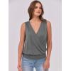 imageANRABESS Womens V Neck Tank Tops Wrap Banded Hem Shirts Sleeveless Ruched Going Out Blouse 2025 Summer Fashion ClothingGrey