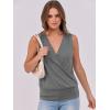imageANRABESS Womens V Neck Tank Tops Wrap Banded Hem Shirts Sleeveless Ruched Going Out Blouse 2025 Summer Fashion ClothingGrey