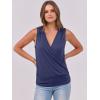 imageANRABESS Womens V Neck Tank Tops Wrap Banded Hem Shirts Sleeveless Ruched Going Out Blouse 2025 Summer Fashion ClothingNavy Blue
