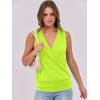 imageANRABESS Womens V Neck Tank Tops Wrap Banded Hem Shirts Sleeveless Ruched Going Out Blouse 2025 Summer Fashion ClothingNeon Green Yellow