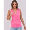 imageANRABESS Womens V Neck Tank Tops Wrap Banded Hem Shirts Sleeveless Ruched Going Out Blouse 2025 Summer Fashion ClothingNeon Hot Pink