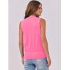 imageANRABESS Womens V Neck Tank Tops Wrap Banded Hem Shirts Sleeveless Ruched Going Out Blouse 2025 Summer Fashion ClothingNeon Hot Pink