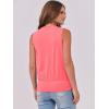 imageANRABESS Womens V Neck Tank Tops Wrap Banded Hem Shirts Sleeveless Ruched Going Out Blouse 2025 Summer Fashion ClothingNeon Orange Red