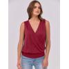 imageANRABESS Womens V Neck Tank Tops Wrap Banded Hem Shirts Sleeveless Ruched Going Out Blouse 2025 Summer Fashion ClothingRed