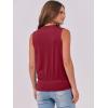 imageANRABESS Womens V Neck Tank Tops Wrap Banded Hem Shirts Sleeveless Ruched Going Out Blouse 2025 Summer Fashion ClothingRed
