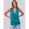 imageANRABESS Womens V Neck Tank Tops Wrap Banded Hem Shirts Sleeveless Ruched Going Out Blouse 2025 Summer Fashion ClothingTeal