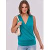 imageANRABESS Womens V Neck Tank Tops Wrap Banded Hem Shirts Sleeveless Ruched Going Out Blouse 2025 Summer Fashion ClothingTeal