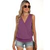 imageANRABESS Womens V Neck Tank Tops Wrap Banded Hem Shirts Sleeveless Ruched Going Out Blouse 2025 Summer Fashion ClothingViolet
