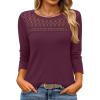 imageANRABESS Women Long Sleeve Shirts Lace Tops Business Work TShirts Dressy Casual Blouses 2025 Fall Trendy OutfitsWinered