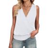 imageANRABESS Womens V Neck Tank Tops Wrap Banded Hem Shirts Sleeveless Ruched Going Out Blouse 2025 Summer Fashion ClothingWhite