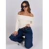 imageANRABESS Long Sleeve Shirt for Women 2025 Fall Off Shoulder Slim Fit Tee Top Sexy Going Out Ruched Blouses Y2K Trendy ClothesAlmond
