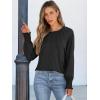 imageANRABESS Long Sleeve Shirts for Women 2025 Fall Dressy Casual Tops Pleated Crewneck Loose Basic Blouses FashionBlack