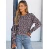 imageANRABESS Long Sleeve Shirts for Women 2025 Fall Dressy Casual Tops Pleated Crewneck Loose Basic Blouses FashionFloral Black